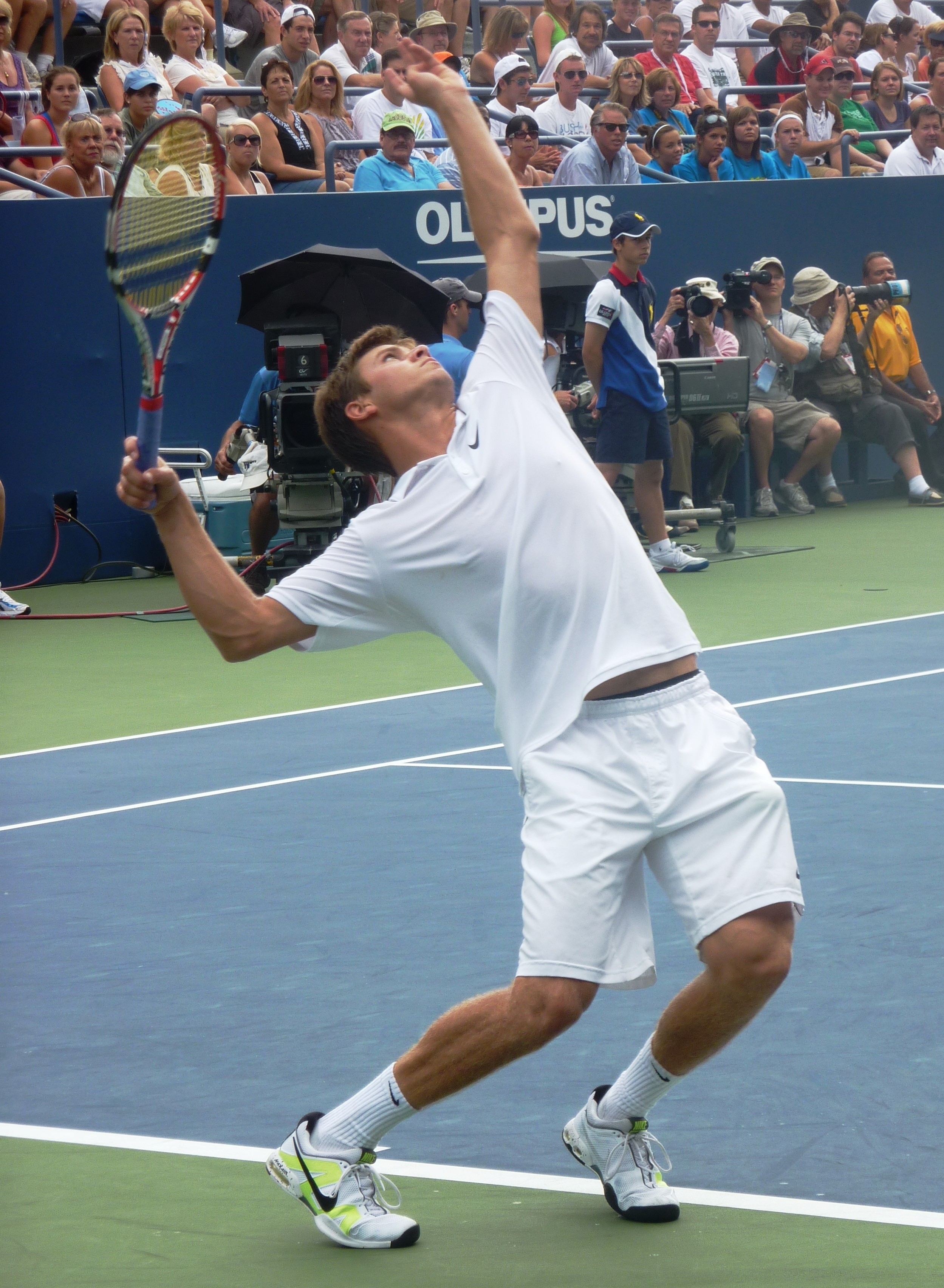 Harrison in action at the U.S. Open
